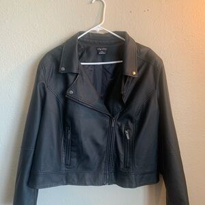 City Chic Black Faux Leather Jacket